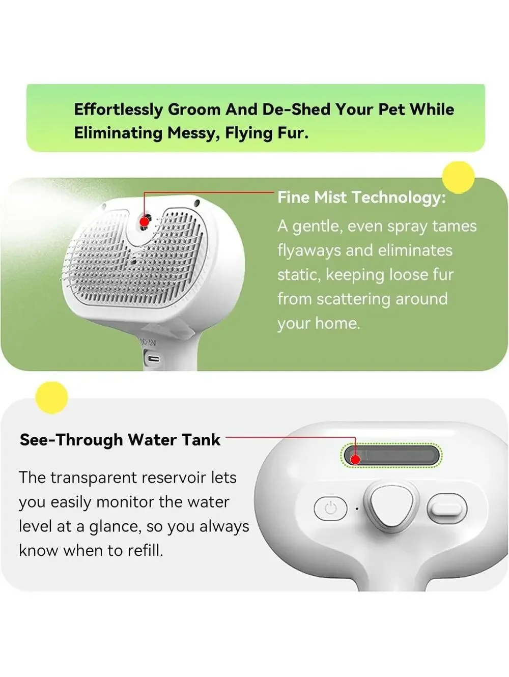 Pet Spray Hair Brushing Comb